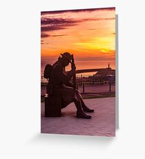 Tommy and Seaham Lighthouse Greeting Card