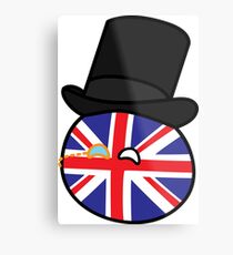 Polandball - Great Britain Small Metal Print