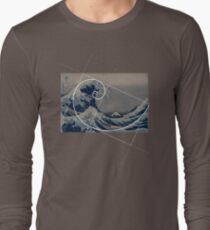 Hokusai Meets Fibonacci Long Sleeve T-Shirt