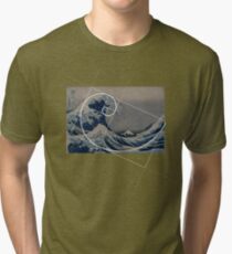 Hokusai Meets Fibonacci Tri-blend T-Shirt