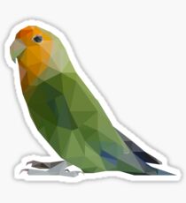 Lowpoly Lovebird Roseicollis Sticker
