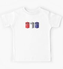 Whovian red, white and blue Kids Tee