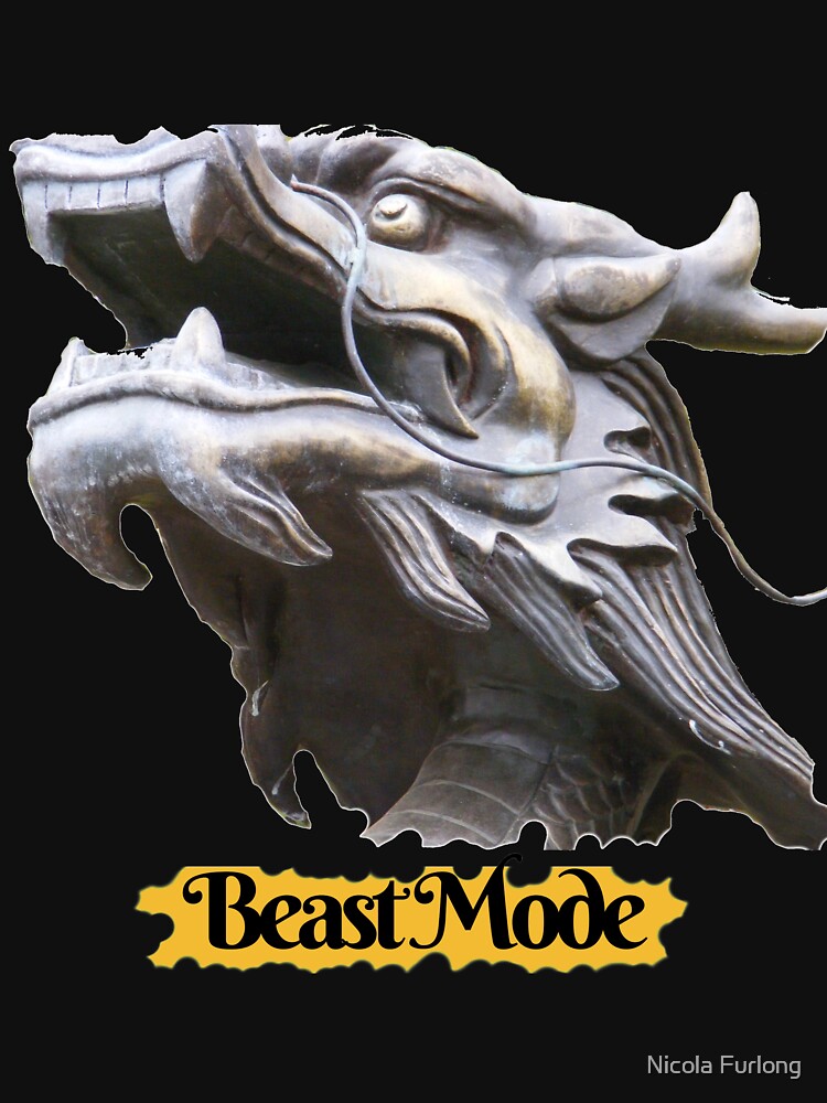 COOL BEAST MODE FUNNY QUOTE DRAGON FANTASY by nicolafurlong