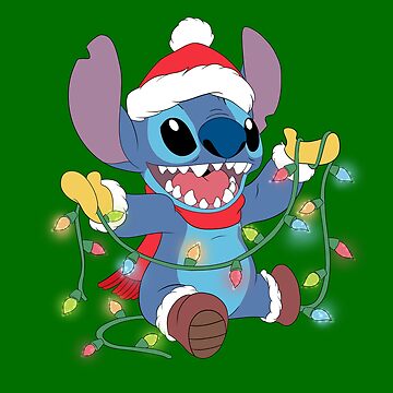 Stitch and Christmas light - Stitch - Sticker