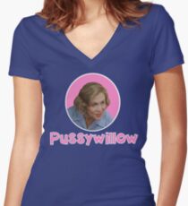 Serial Mom Pussywillow Women's Fitted V-Neck T-Shirt