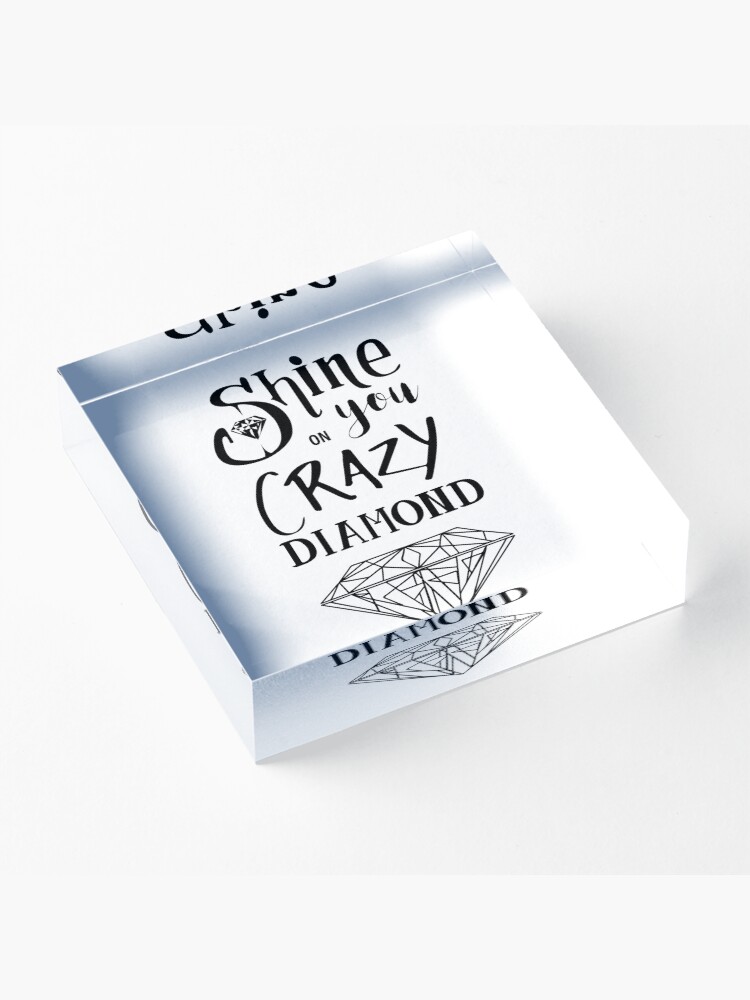 Bloc acrylique ''Shine On You Crazy Diamond - Black' : autre vue