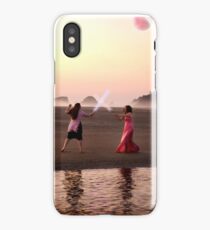Lightsaber Cat Fight iPhone Case/Skin