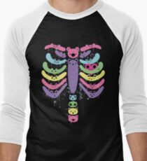 Bear Bones Kawaii Drip Men's Baseball ¾ T-Shirt