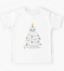 Grumpy Christmas Cat Kids Tee