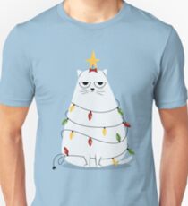 Grumpy Christmas Cat Unisex T-Shirt