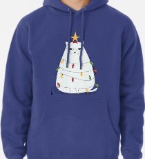 Grumpy Christmas Cat Pullover Hoodie