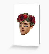 Flower Crown Drew Brees Greeting Card