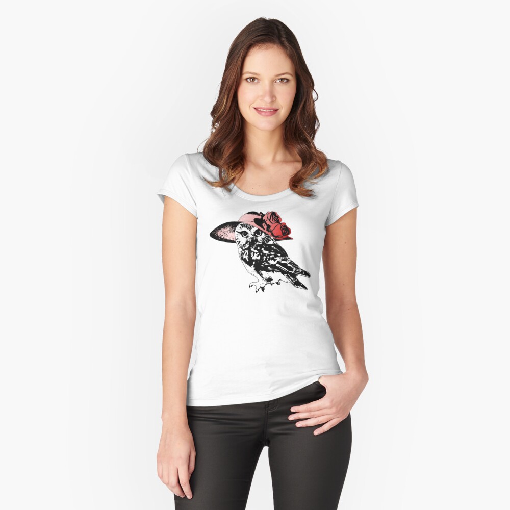 Owl Be Having All The Fun Tonight Fitted Scoop T-Shirt