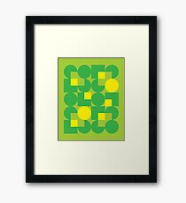 Green Modernist Pattern Framed Print