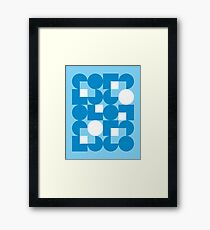 Blue Modernist Pattern Framed Print