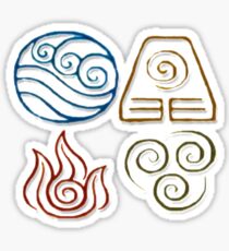 Avatar Bending Symbols Sticker