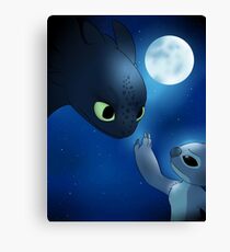 How to Train Stitch's Dragon Canvas Print