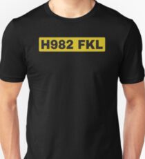 H982 FKL License plate Unisex T-Shirt