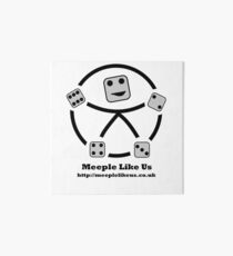 Lámina rígida Meeple Like Us Logo (negro)