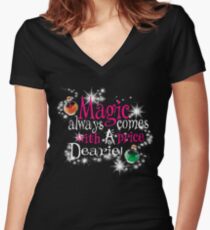 All Magic Comes With a Price Dearie Once Upon a Time Women's Fitted V-Neck T-Shirt