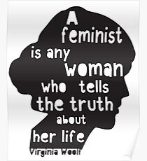 Virginia Woolf feministische Zitat! Poster