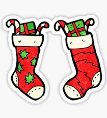 cartoon christmas stockings Sticker