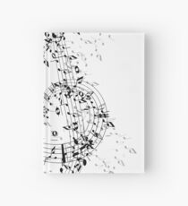Cuaderno de tapa dura Bailando el gran dibujo de música de clave de sol