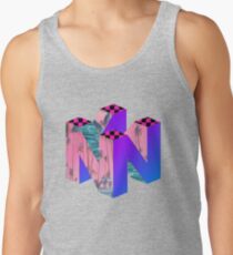 Nintendo 64 vaporwave Logo Tanktop für Männer