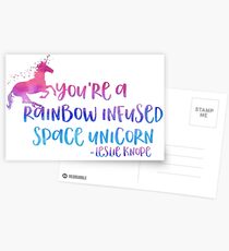 you're a rainbow infused space unicorn (Parks & Recreation) Postcards