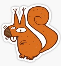 Cute cartoon squirrel Sticker