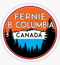 FERNIE BRITISH COLUMBIA CANADA SKIING MOUNTAINS SNOWBOARDING SKI SNOWBOARD 2 Sticker