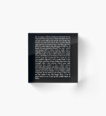My Immortal Acrylic Block