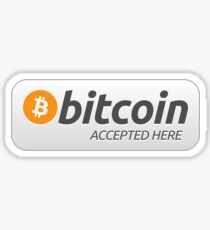 Pegatina Bitcoin aceptado aquí