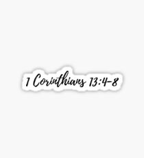 1 Corinthians 13:4-8 Sticker