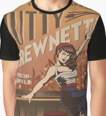 The Nutty Brewnette, American Brown Ale Graphic T-Shirt