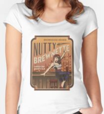 The Nutty Brewnette, American Brown Ale Women's Fitted Scoop T-Shirt