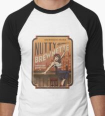 The Nutty Brewnette, American Brown Ale Men's Baseball ¾ T-Shirt