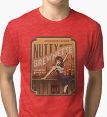 The Nutty Brewnette, American Brown Ale Tri-blend T-Shirt