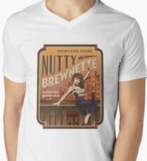 The Nutty Brewnette, American Brown Ale Men's V-Neck T-Shirt