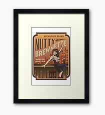 The Nutty Brewnette, American Brown Ale Framed Print
