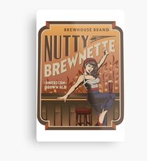 Die nussige Brewnette, amerikanisches Brown-Ale Metallbild