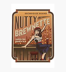 The Nutty Brewnette, American Brown Ale Photographic Print