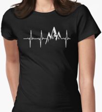 MOUNTAIN IN MY HEARTBEAT T SHIRT Women's Fitted T-Shirt
