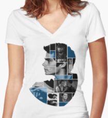 Dylan O'Brien Squares Women's Fitted V-Neck T-Shirt