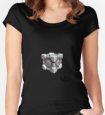 Companion Cube Women's Fitted Scoop T-Shirt