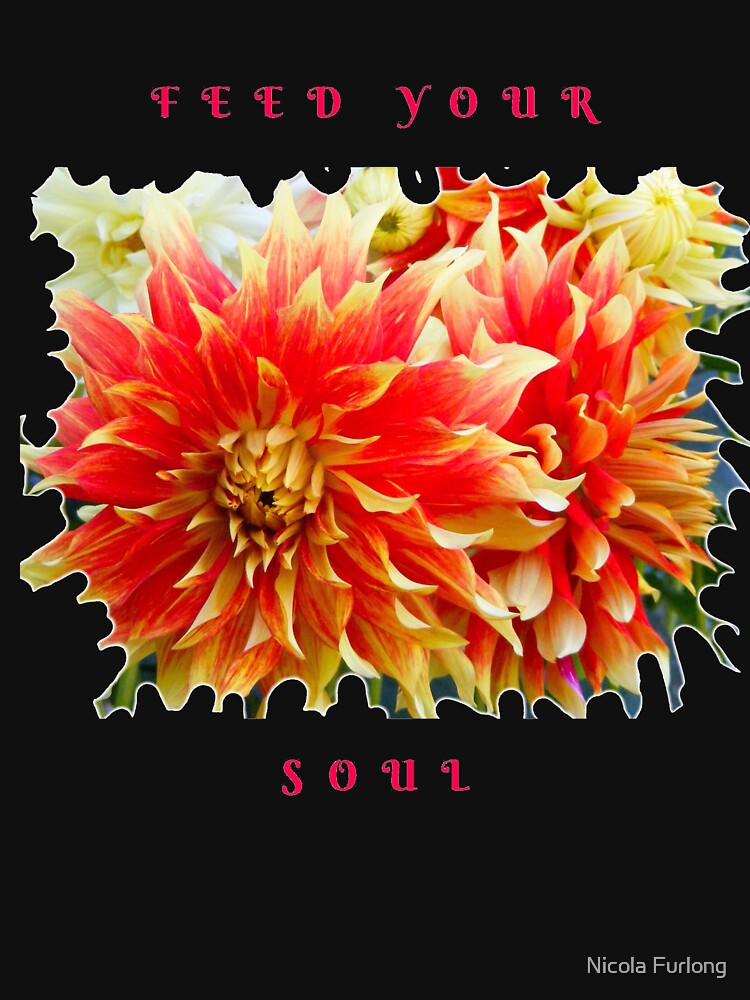FEED YOUR SOUL DAHLIA INSPIRATIONAL QUOTE by nicolafurlong