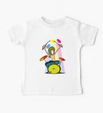 Drummer Cartoon Baby Tee