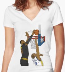 The block Women's Fitted V-Neck T-Shirt