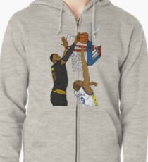 The block Zipped Hoodie