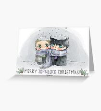 Johnlock Christmas Card Greeting Card